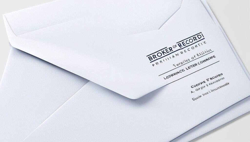 broker of record letter in the insurance industry
